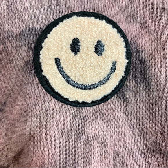 Upcycled Reflective Handmade Tie Dye Pullover Sweatshirt Womens Medium Pink - Picture 6 of 12